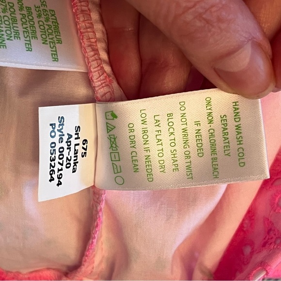 Lilly Pulitzer Faye Skort Sz 2 Women Prosecco Pink Eyelet Ruffle Trim Shorts NWT - Picture 6 of 7